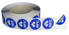 NFC-Etiketten auf Rolle